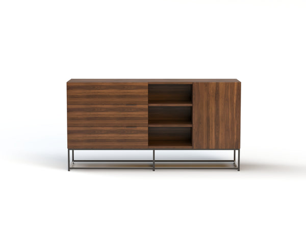 Ellora Walnut 4 Chest of Drawers