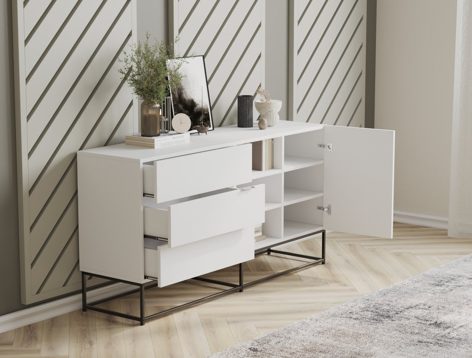 Ellora White 4 Chest of Drawers
