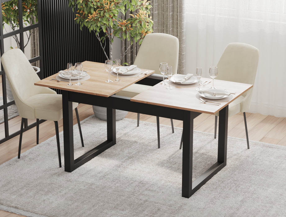 Ivory Extendable Dining Table 140 - 180cm