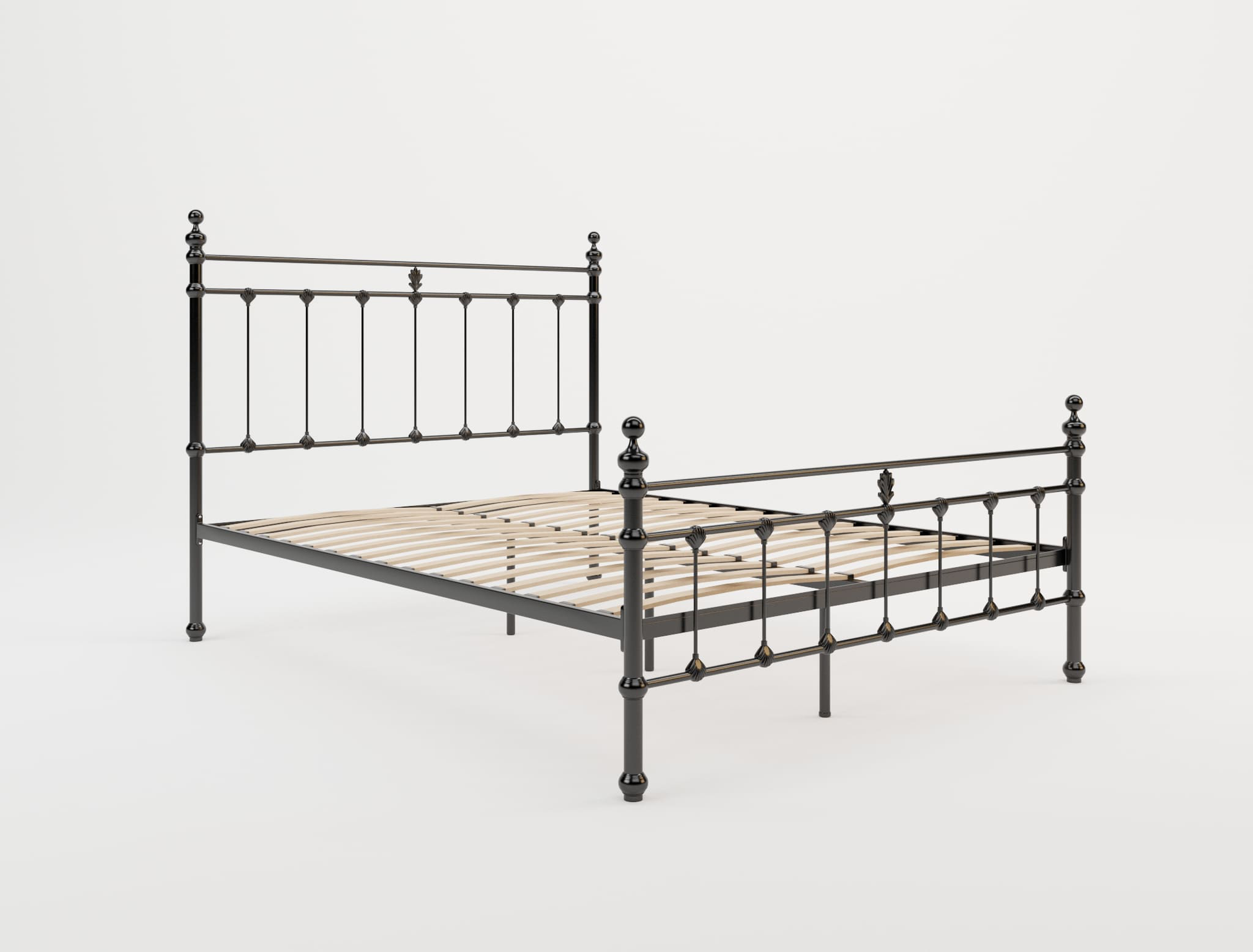 top view of a double bed frame in a white background from Isaak