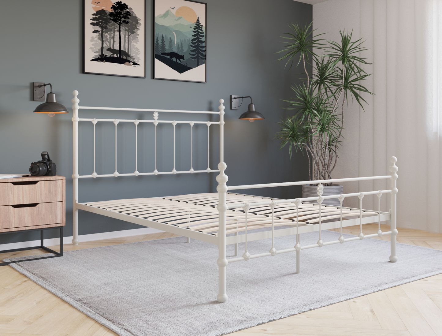 top view of a double bed frame in a bedroom from Isaak