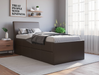 top view of a king single bed frame with mattress and pillows in a bedroom from Isaak 2