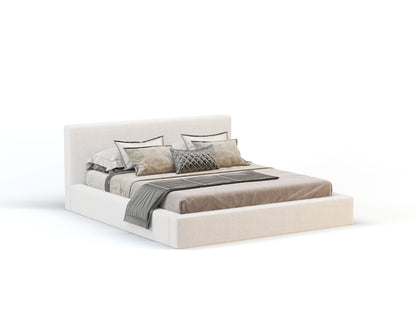 Hamish White Boucle Bed Frame