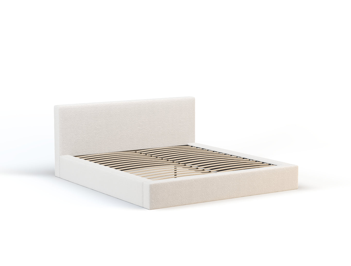 Hamish White Boucle Bed Frame