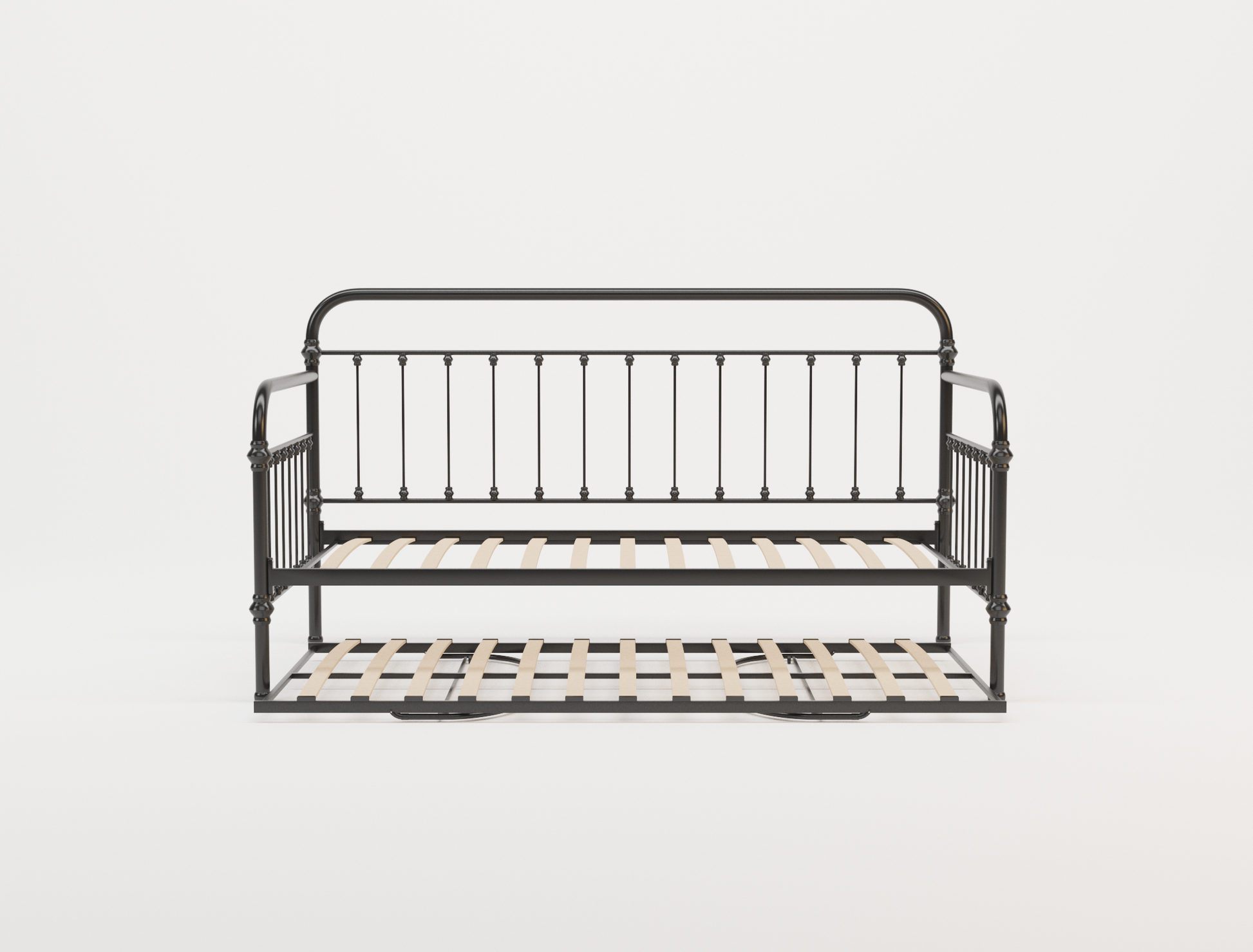 side view of a single bed frame in a white background from Isaak