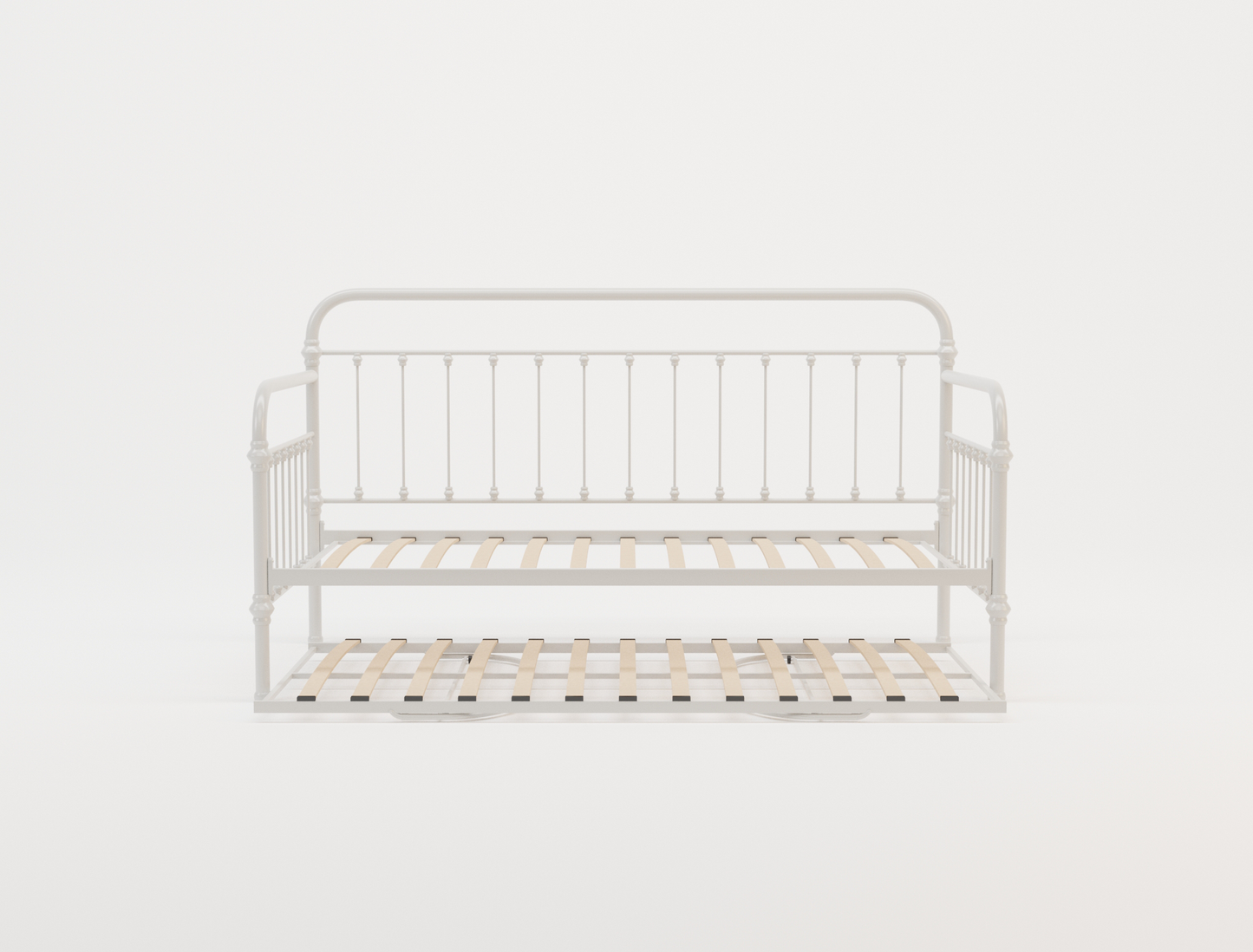 front view of a single bed frame in a white background from Isaak