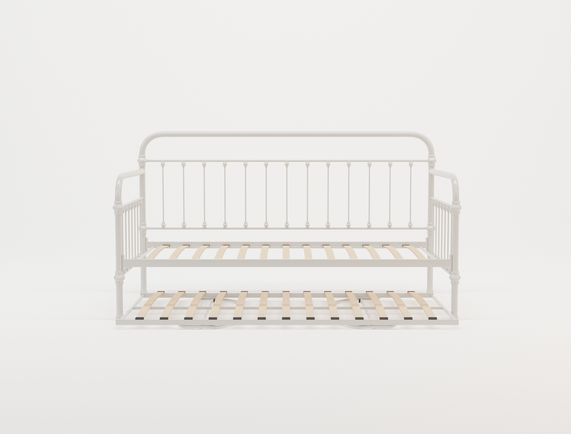 front view of a single bed frame in a white background from Isaak