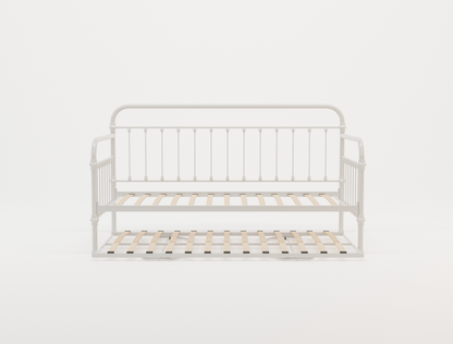 front view of a single bed frame in a white background from Isaak