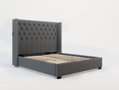 Bologna Grey Fabric Bed Frame