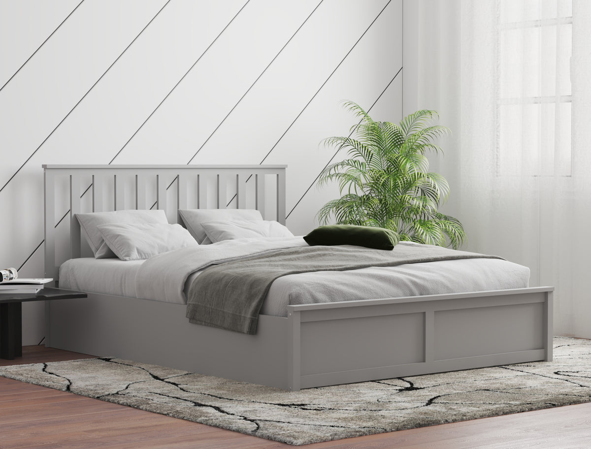 Olsen Wooden Grey Gas Lift Bed Frame