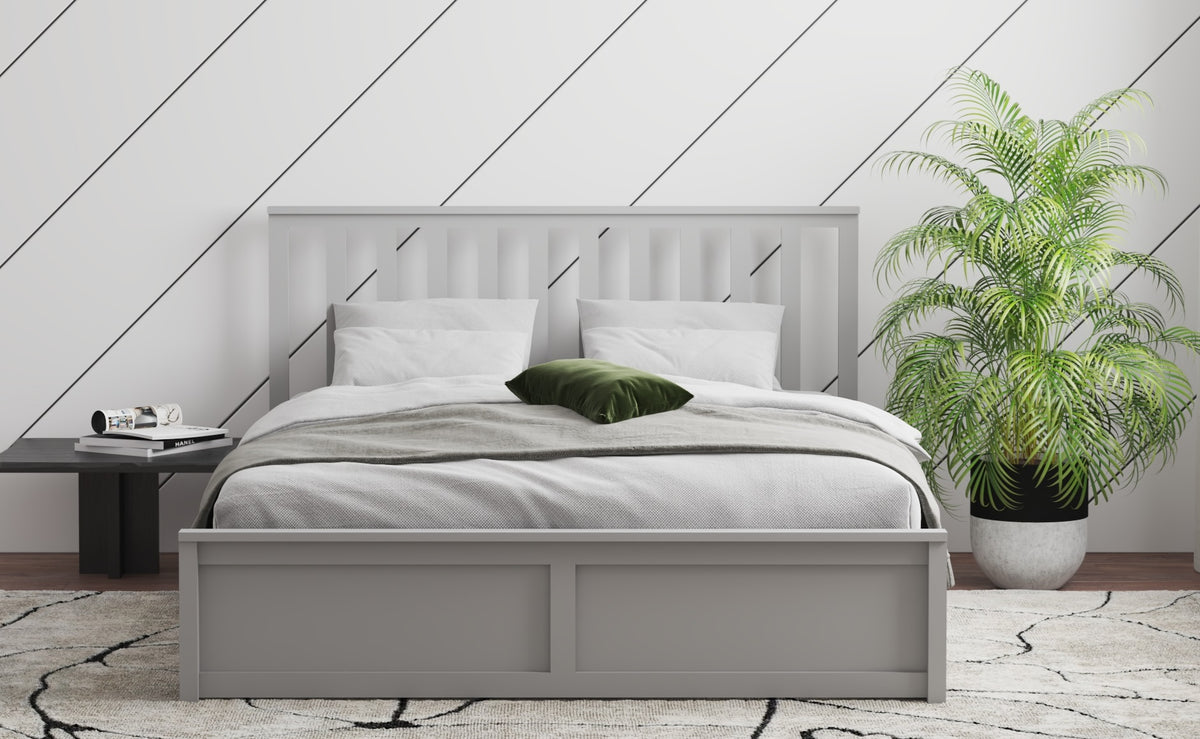 Olsen Wooden Grey Gas Lift Bed Frame