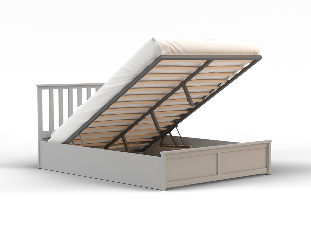 Olsen Wooden Grey Gas Lift Bed Frame