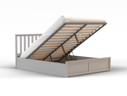Olsen Wooden Grey Gas Lift Bed Frame