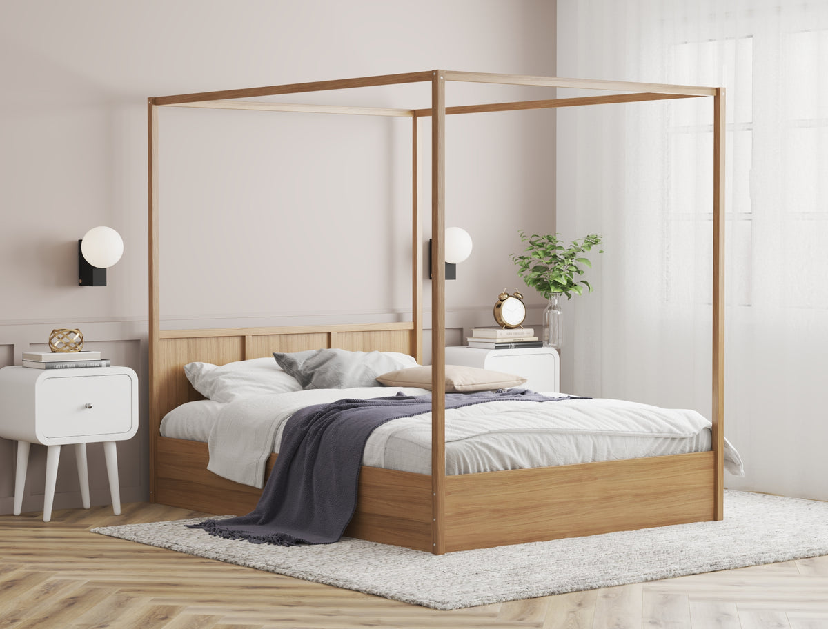 Olsen Wooden Canopy Natural Gas Lift Bed Frame