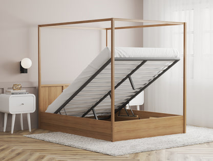 Olsen Wooden Canopy Natural Gas Lift Bed Frame