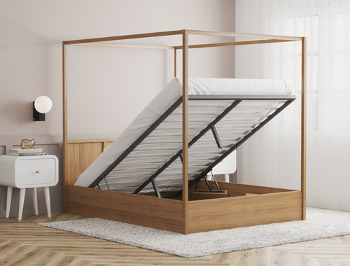 Olsen Wooden Canopy Natural Gas Lift Bed Frame