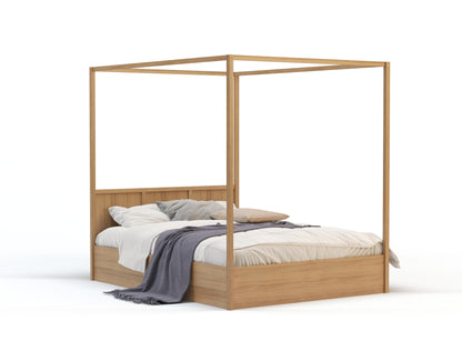 Olsen Wooden Canopy Natural Gas Lift Bed Frame