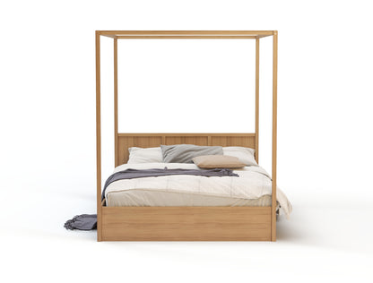 Olsen Wooden Canopy Natural Gas Lift Bed Frame