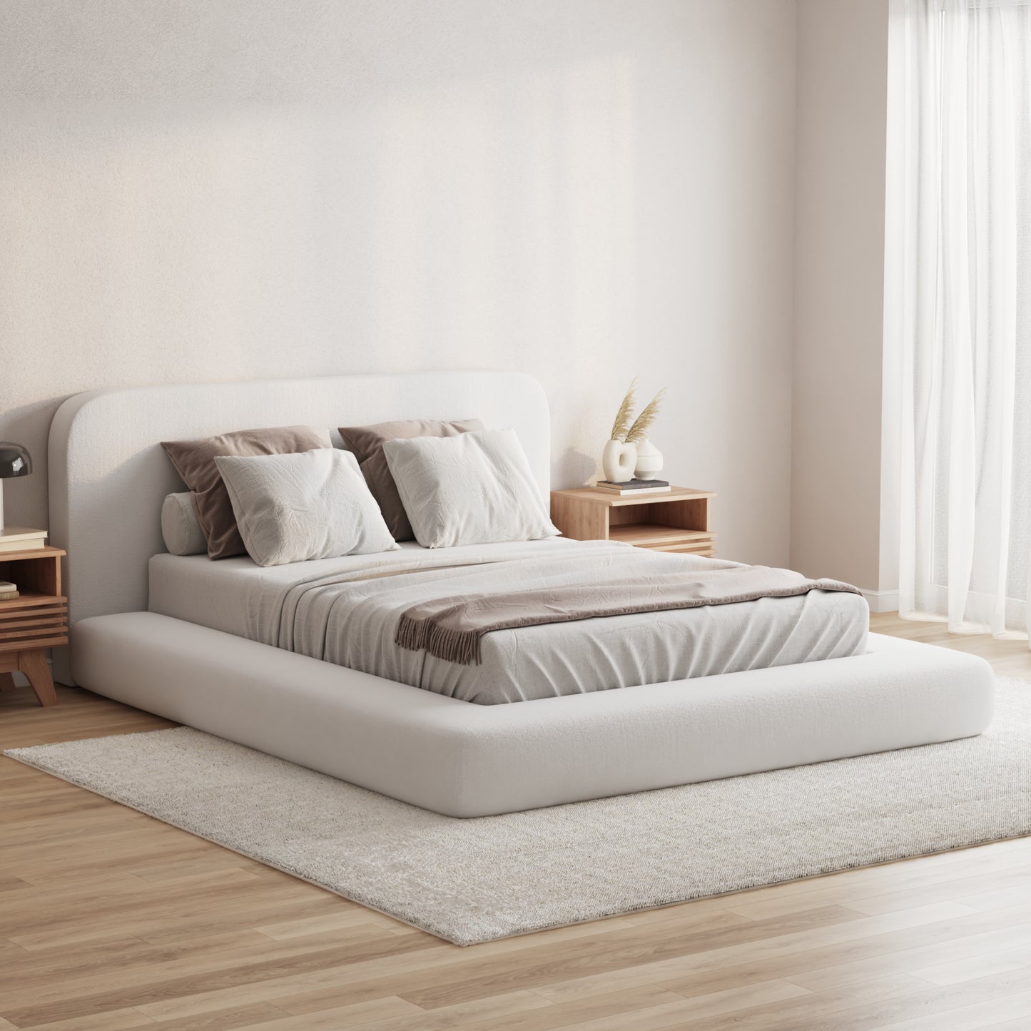 Expanse Bed Low Pile Chinelle Soft White