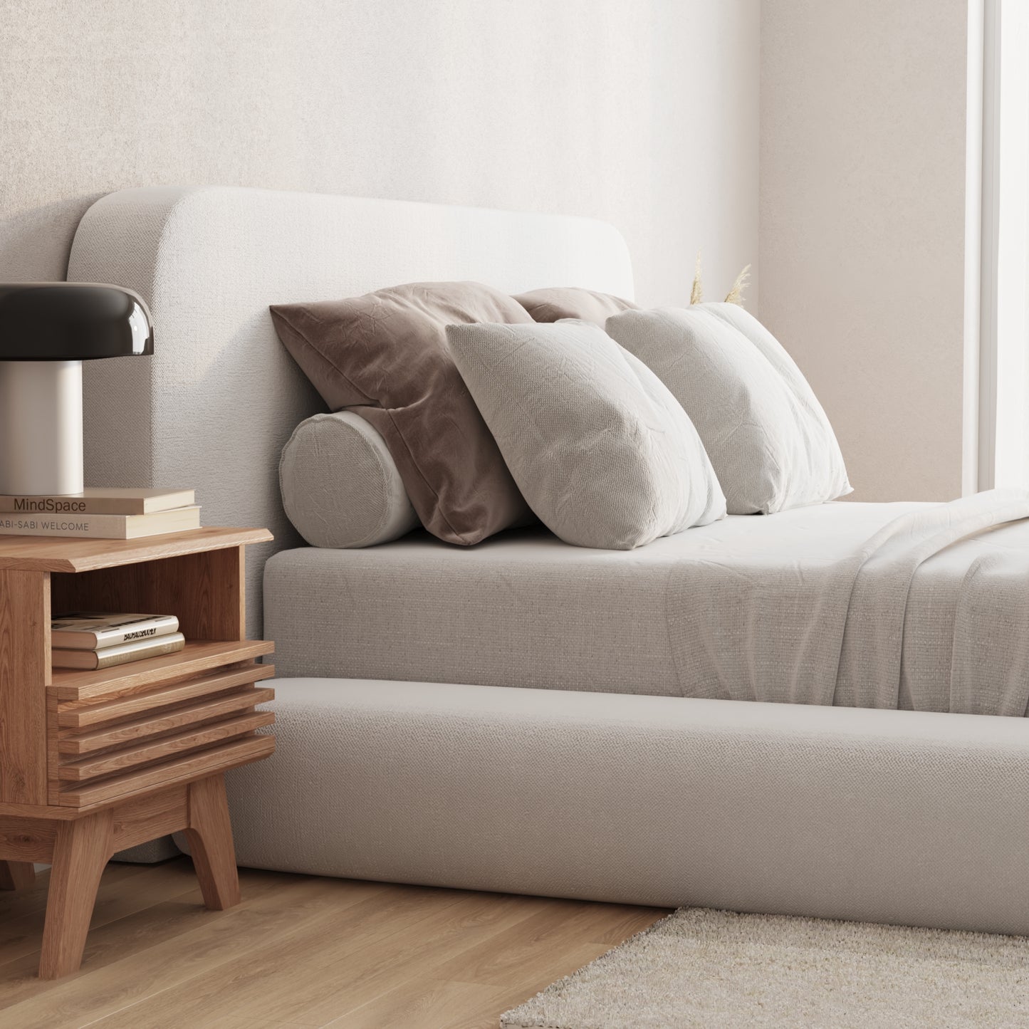 Expanse Bed Low Pile Chinelle Soft White