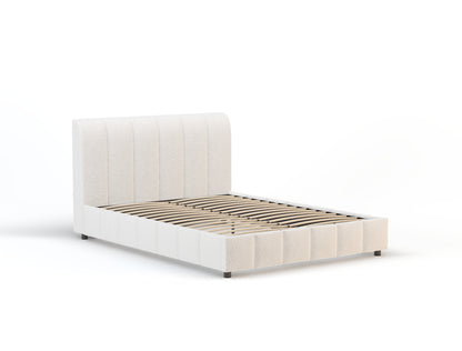 Michelle White Boucle Bed Frame