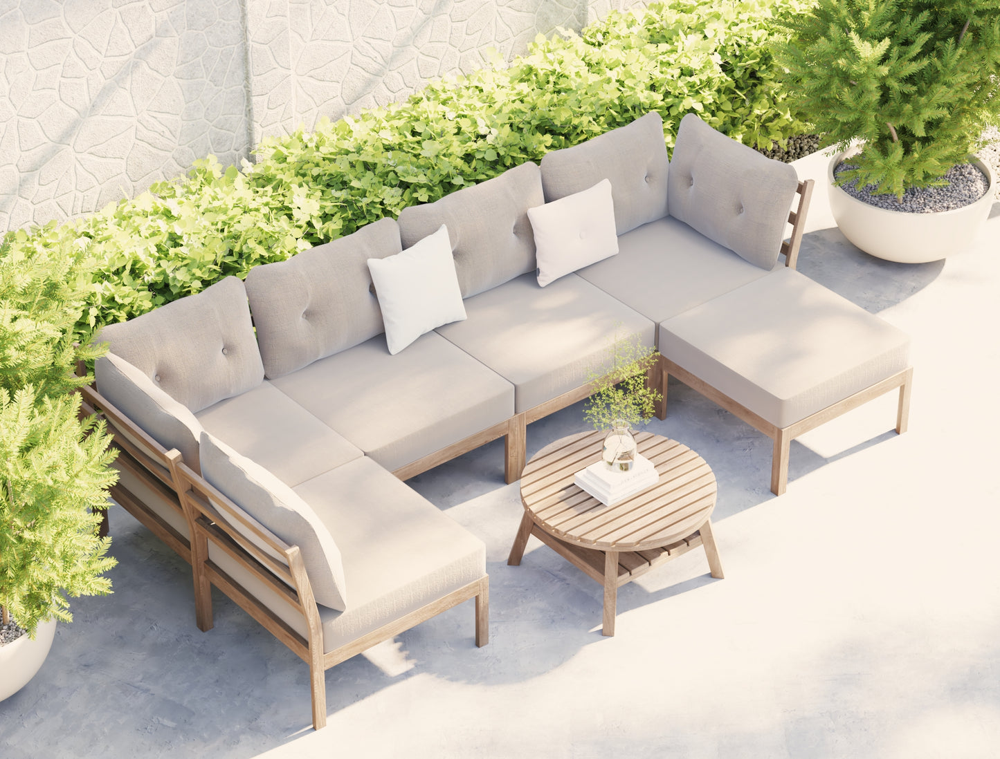 Felix 7 Piece Outdoor Wooden Lounge Set