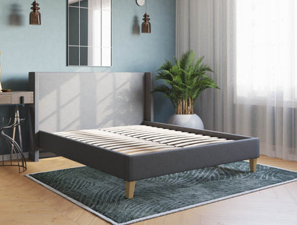 Kalmar Grey Fabric Bed Frame