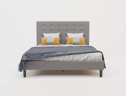 Kylie Grey Fabric Bed Frame