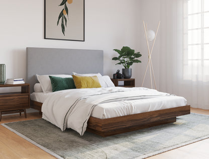 Halona Grey Walnut Bed Frame