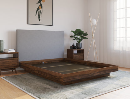 Halona Grey Walnut Bed Frame