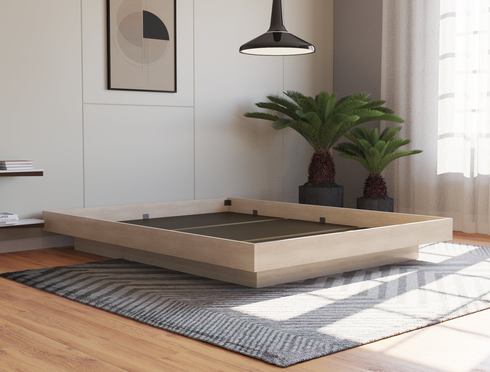 Apollo Natural Wooden Platform Bed Frame — ISAAK