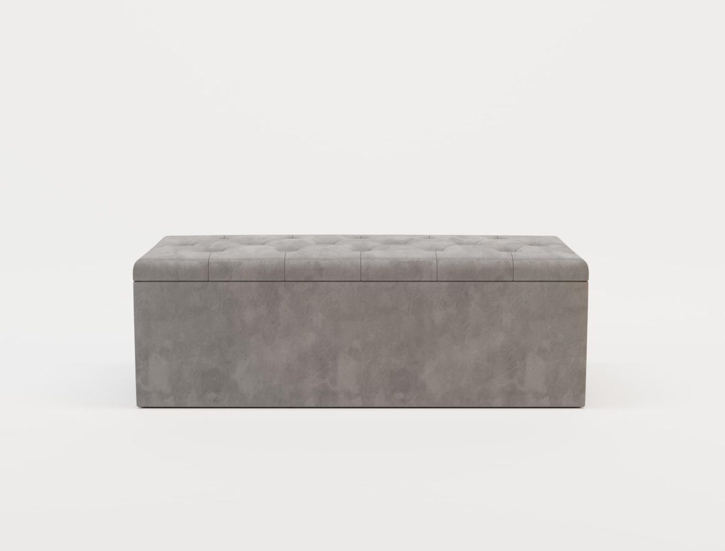 Selina Grey Velvet Ottoman