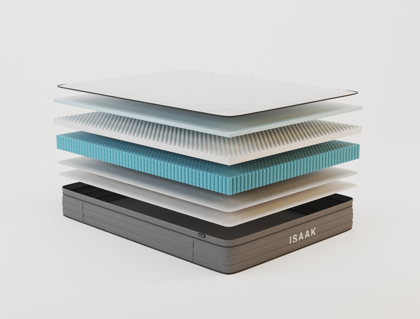 Isaak Comfort Deluxe Grey Fabric Mattress