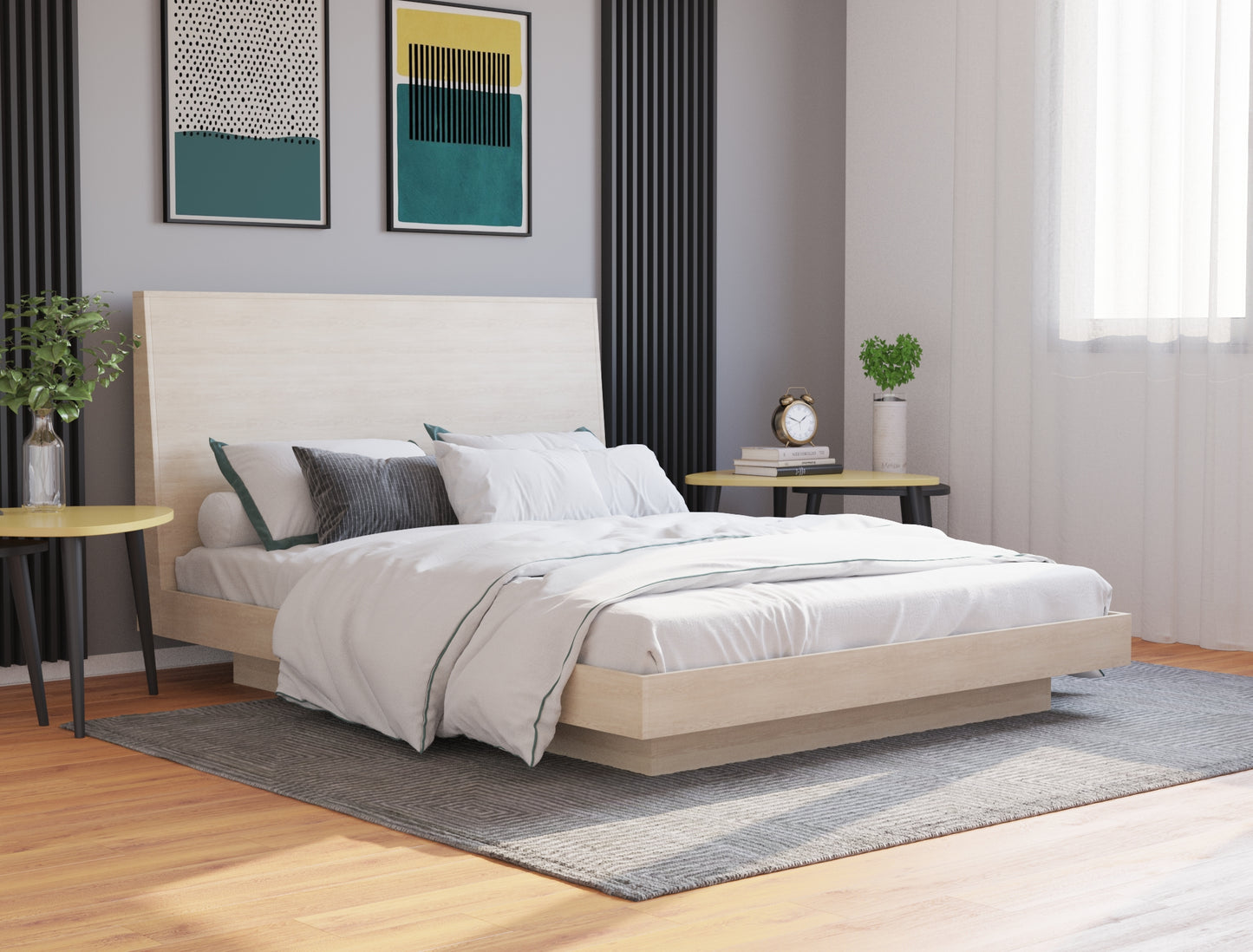 Altair Natural Wooden Bed Frame