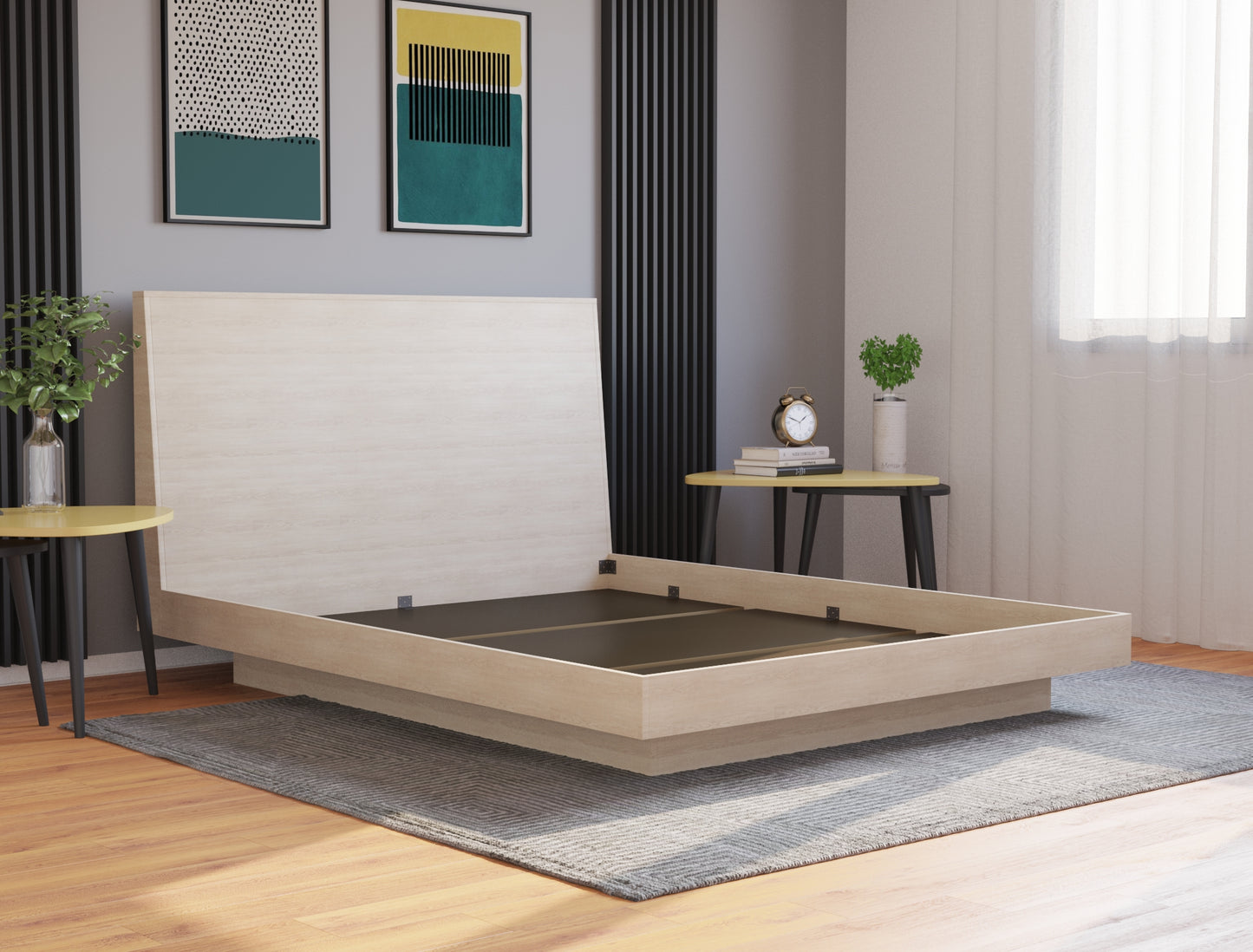 Altair Natural Wooden Bed Frame