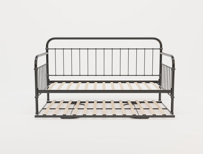 Oberon Black Metal Trundle Bed