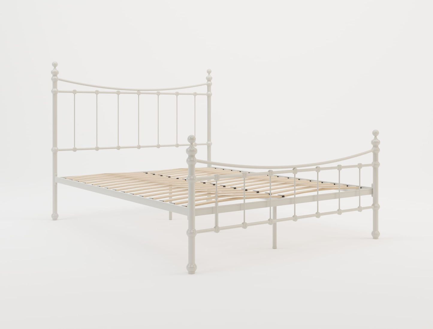 Juls White Metal Bed Frame