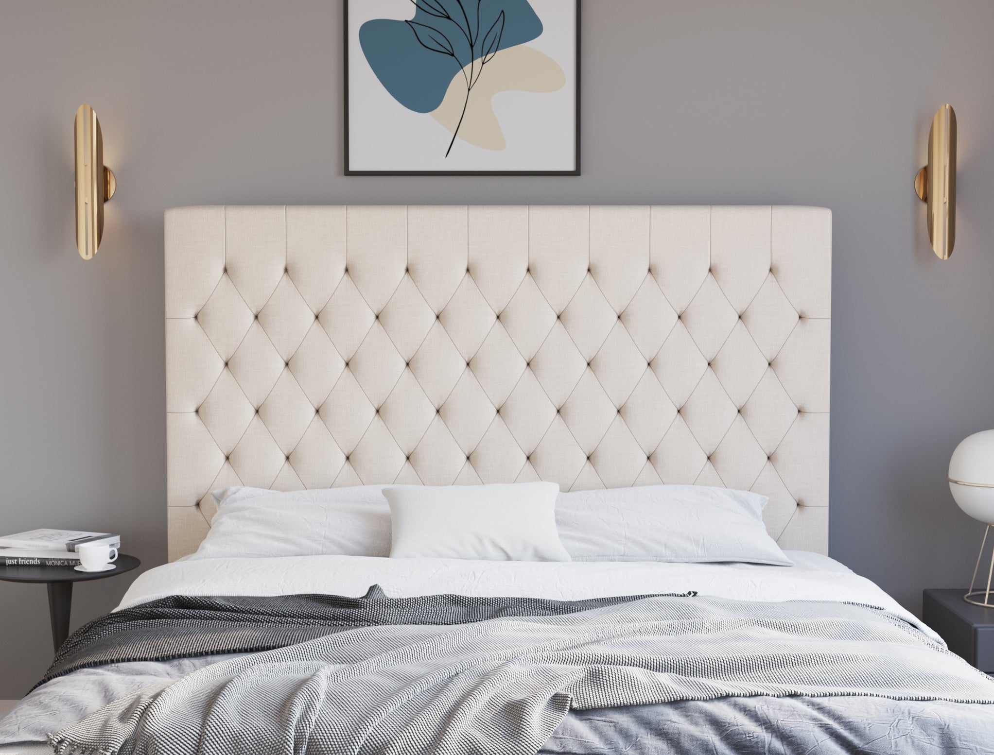 Mansory Beige Fabric Bed Head — ISAAK — free download