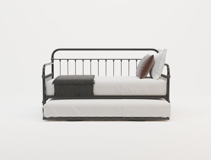 Zenith Black Metal Trundle Bed