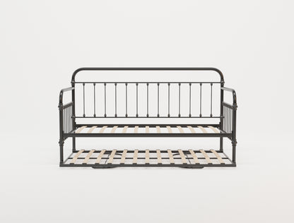 Zenith Black Metal Trundle Bed