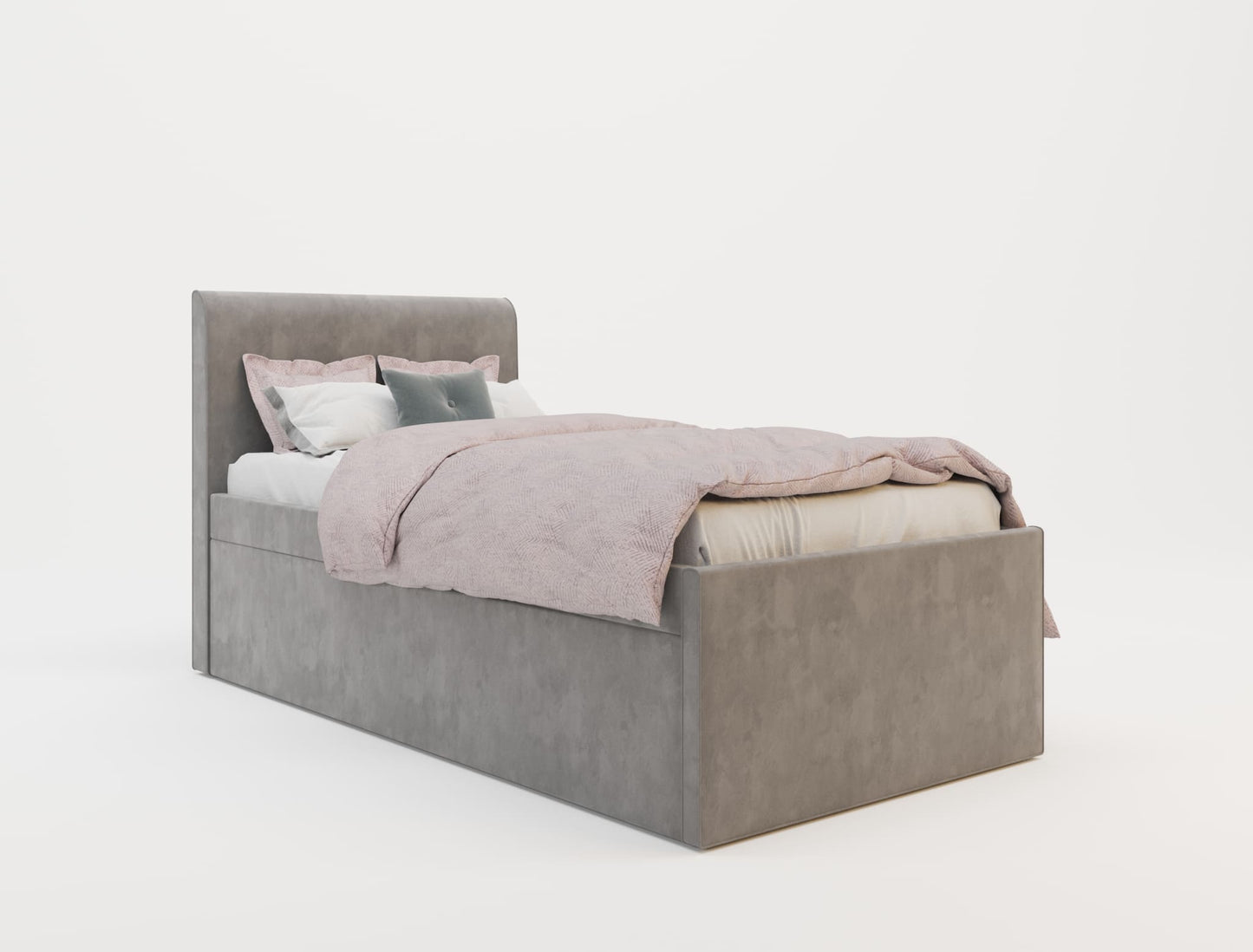 Selina Grey Velvet Trundle