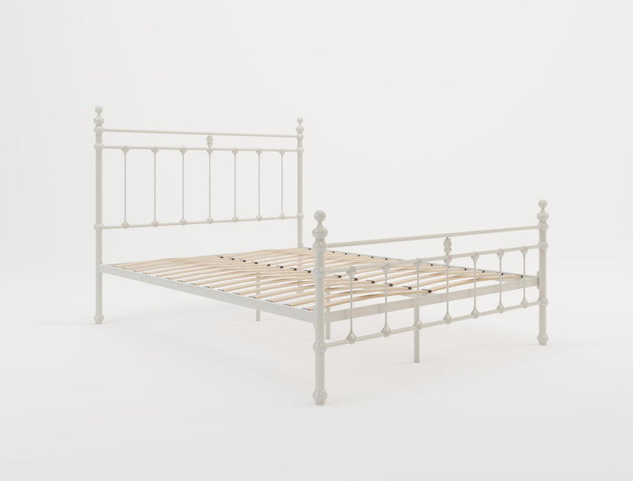 Valarie White Metal Bed Frame