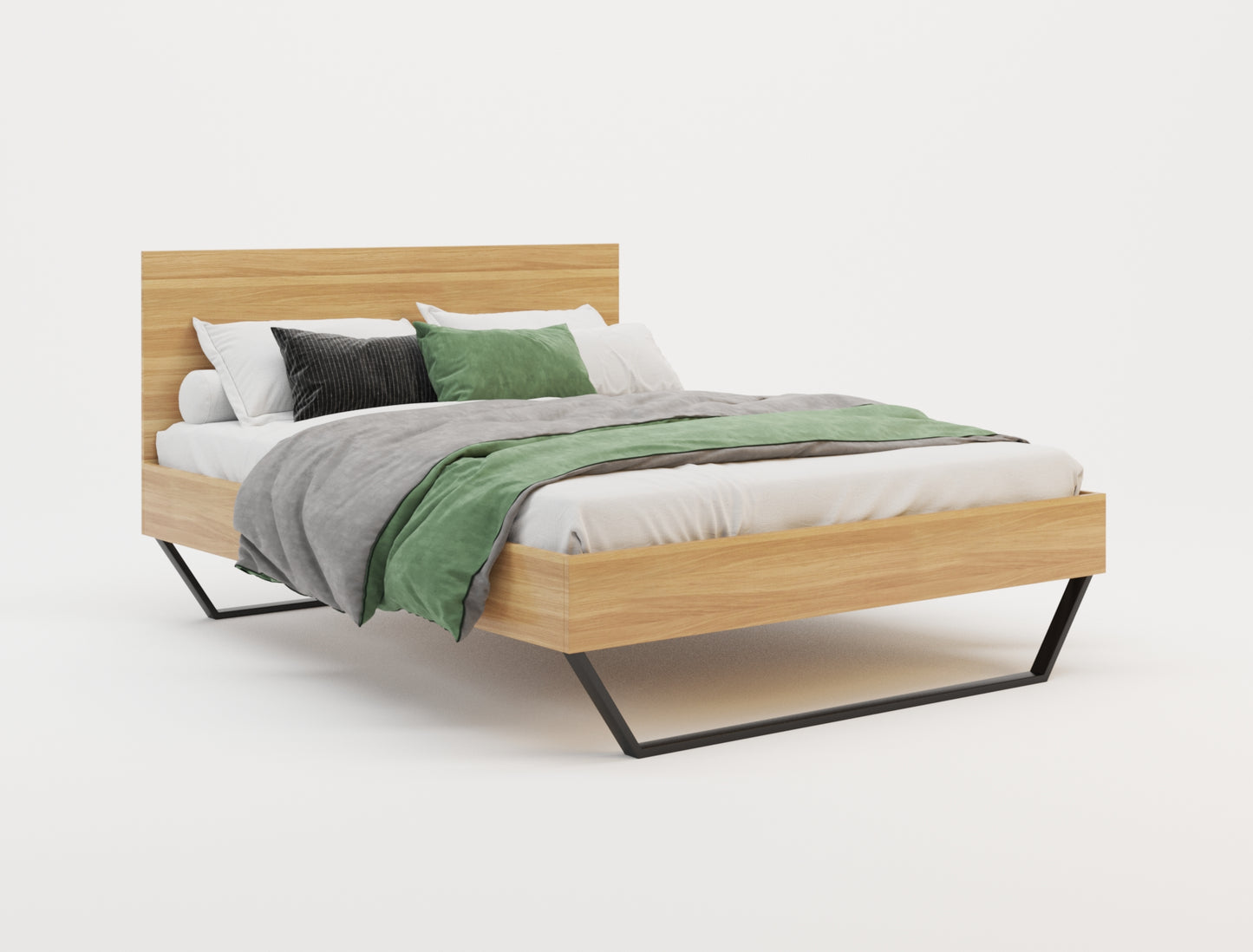 Atlas Wooden Natural Bed Frame