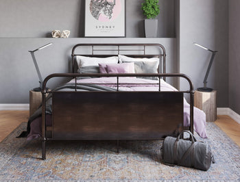 Kingston Brown Metal Bed Frame