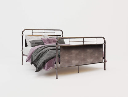 Kingston Brown Metal Bed Frame