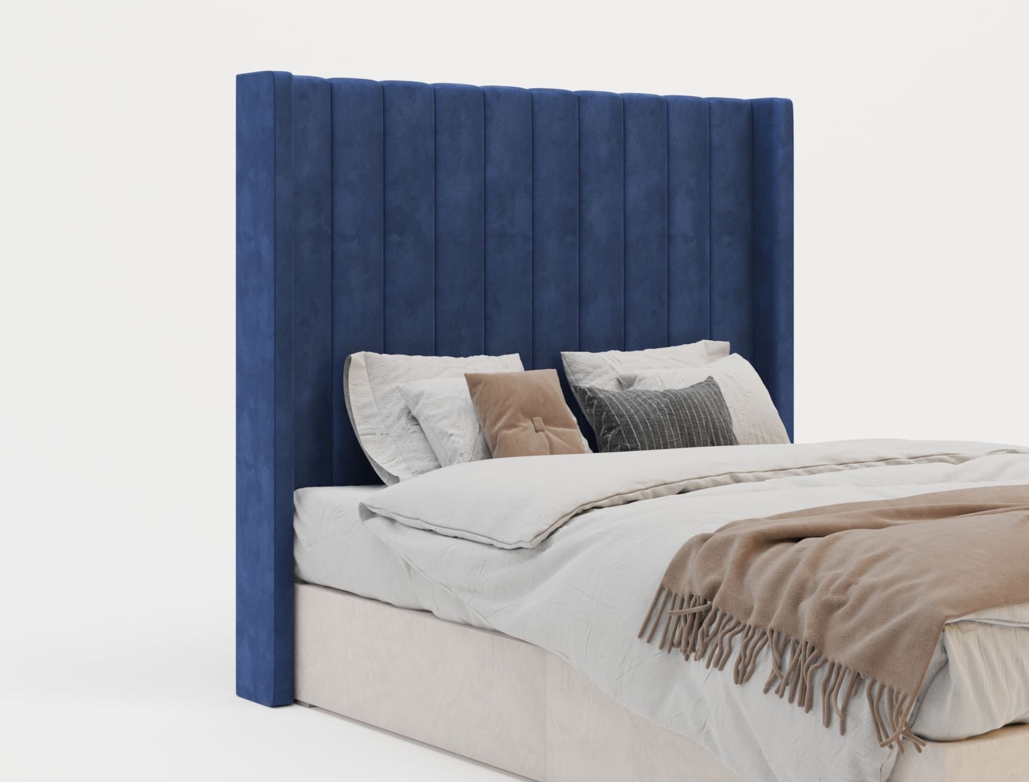 Jacob Blue Velvet Bed Head — ISAAK