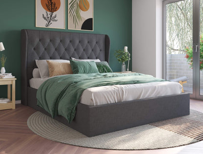 Harlow Charcoal Fabric Gas Lift Bed Frame