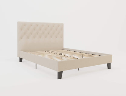 Oxford Beige Fabric Bed Frame