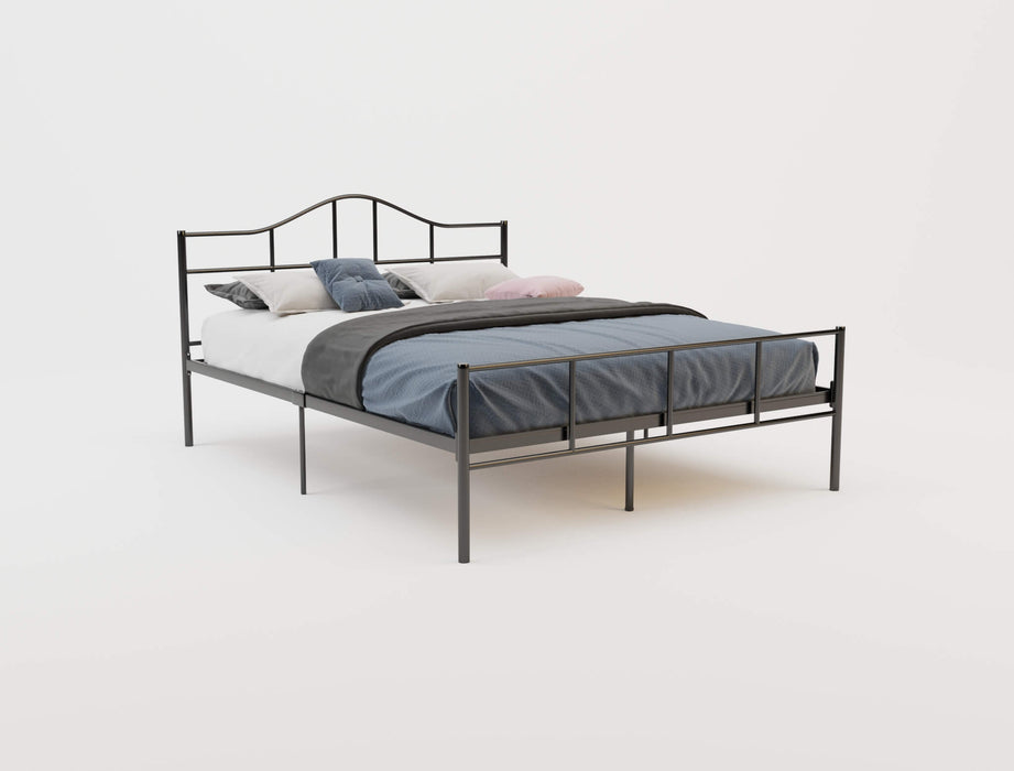 Saber Dark Grey Metal Bed Frame