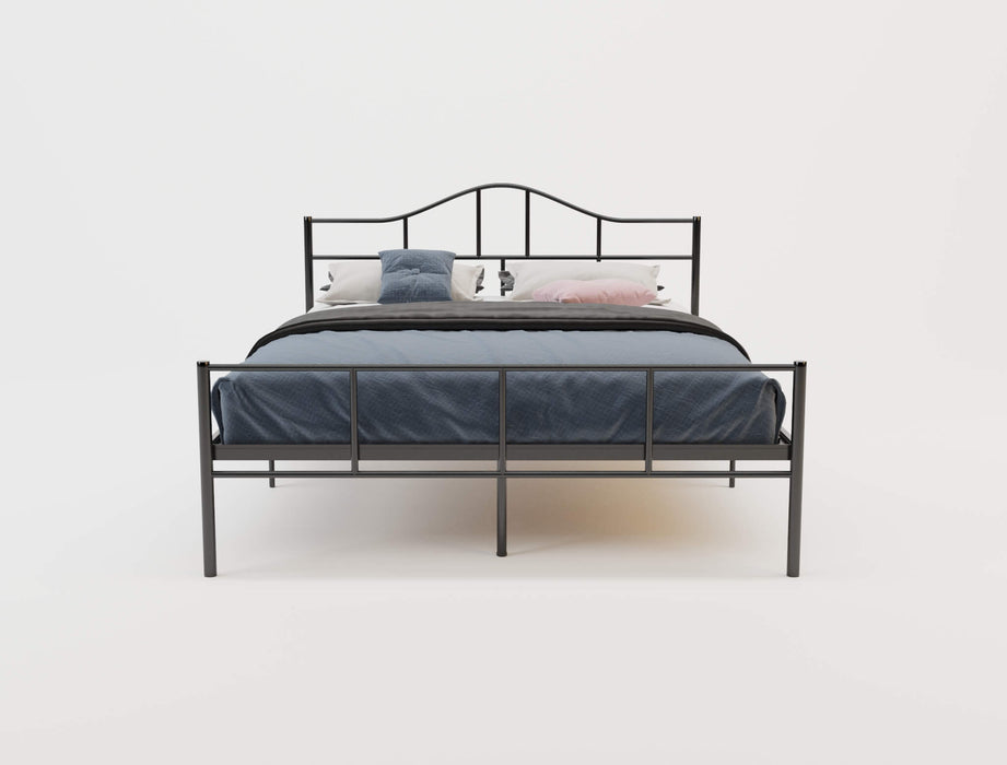 Saber Dark Grey Metal Bed Frame
